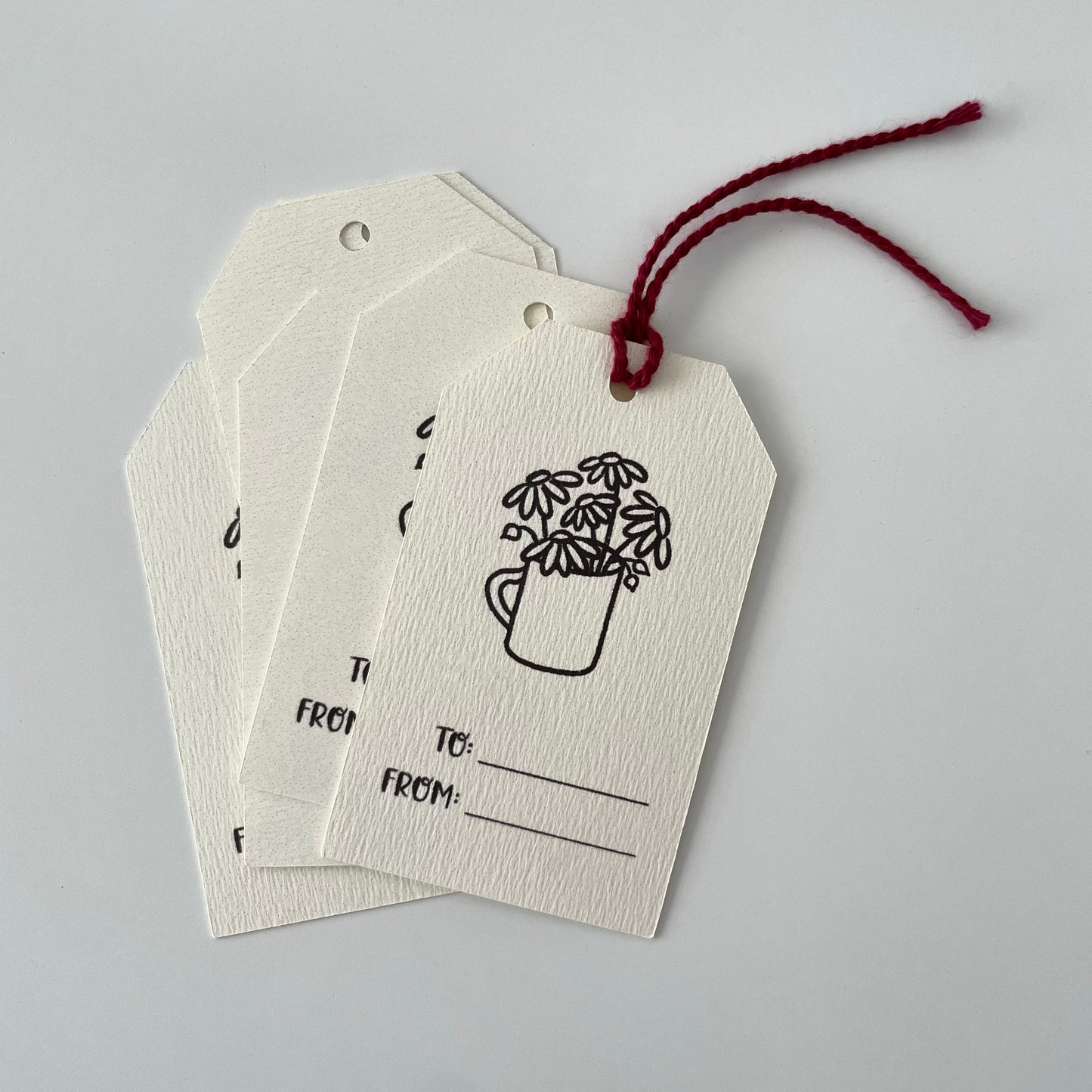 Daisies in a Cup Gift Tags