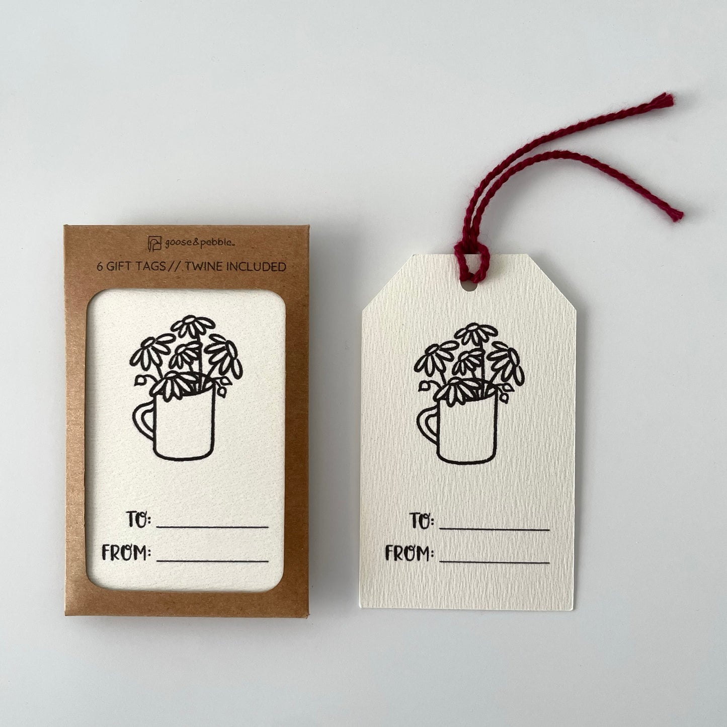 Daisies in a Cup Gift Tags