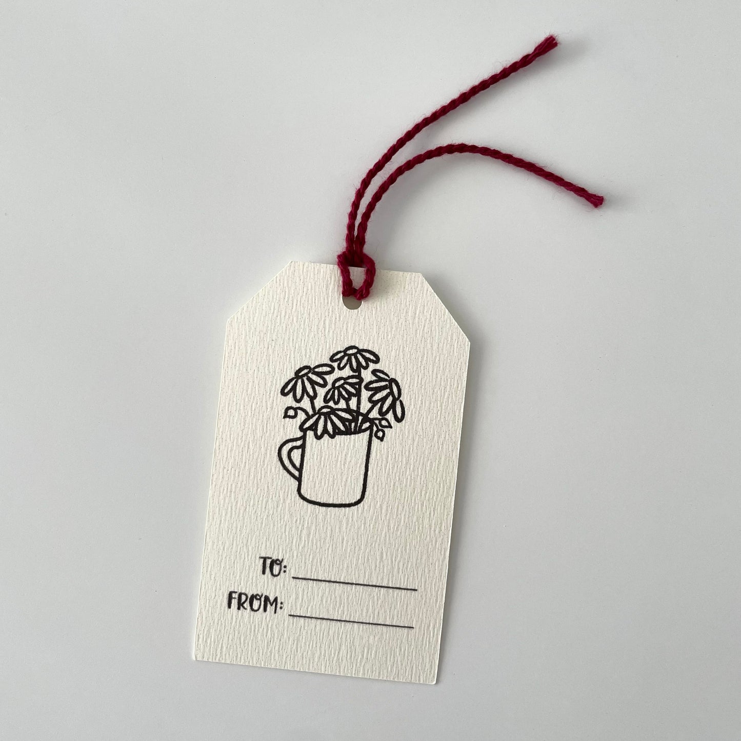 Daisies in a Cup Gift Tags