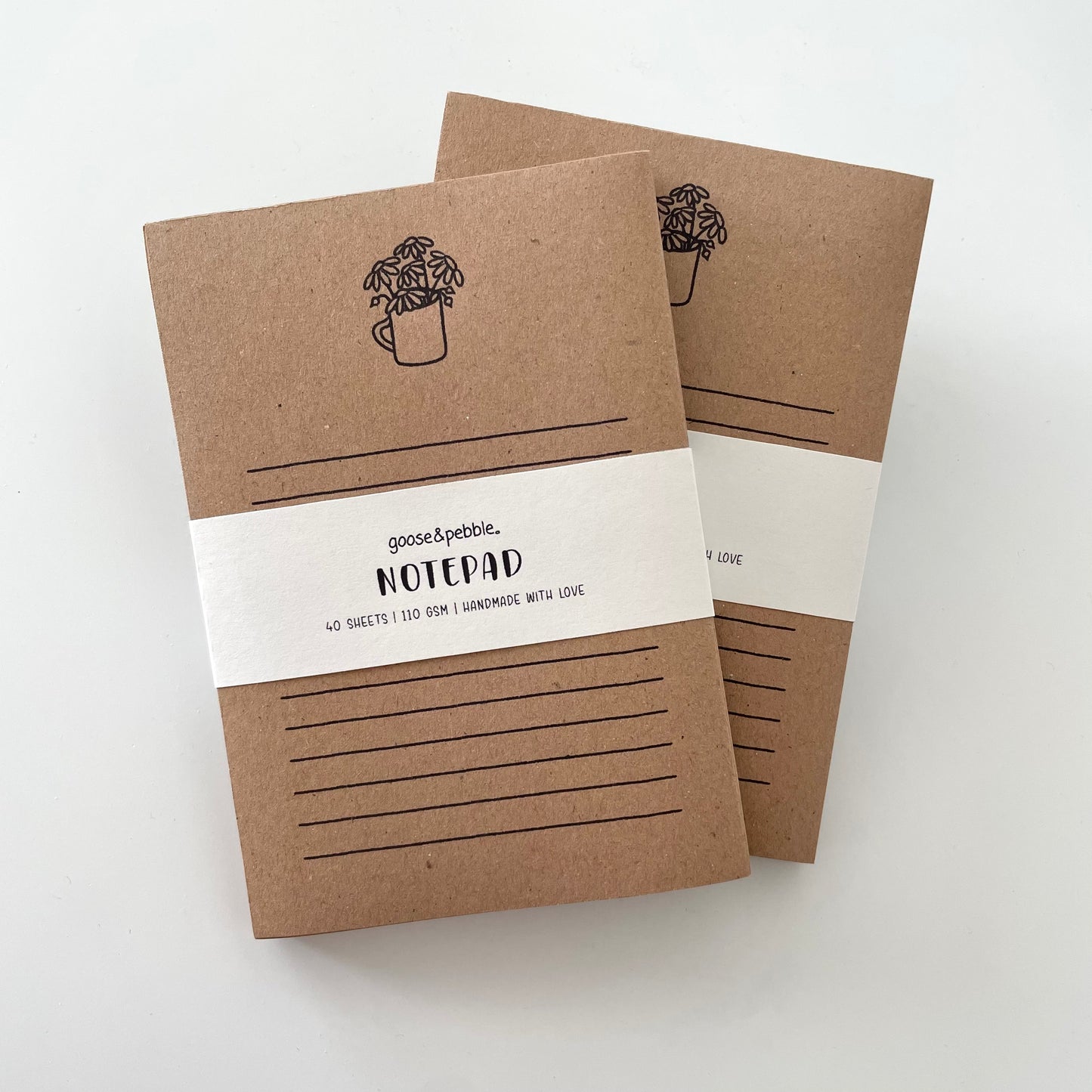 Daisies In A Cup Kraft A6 Notepad