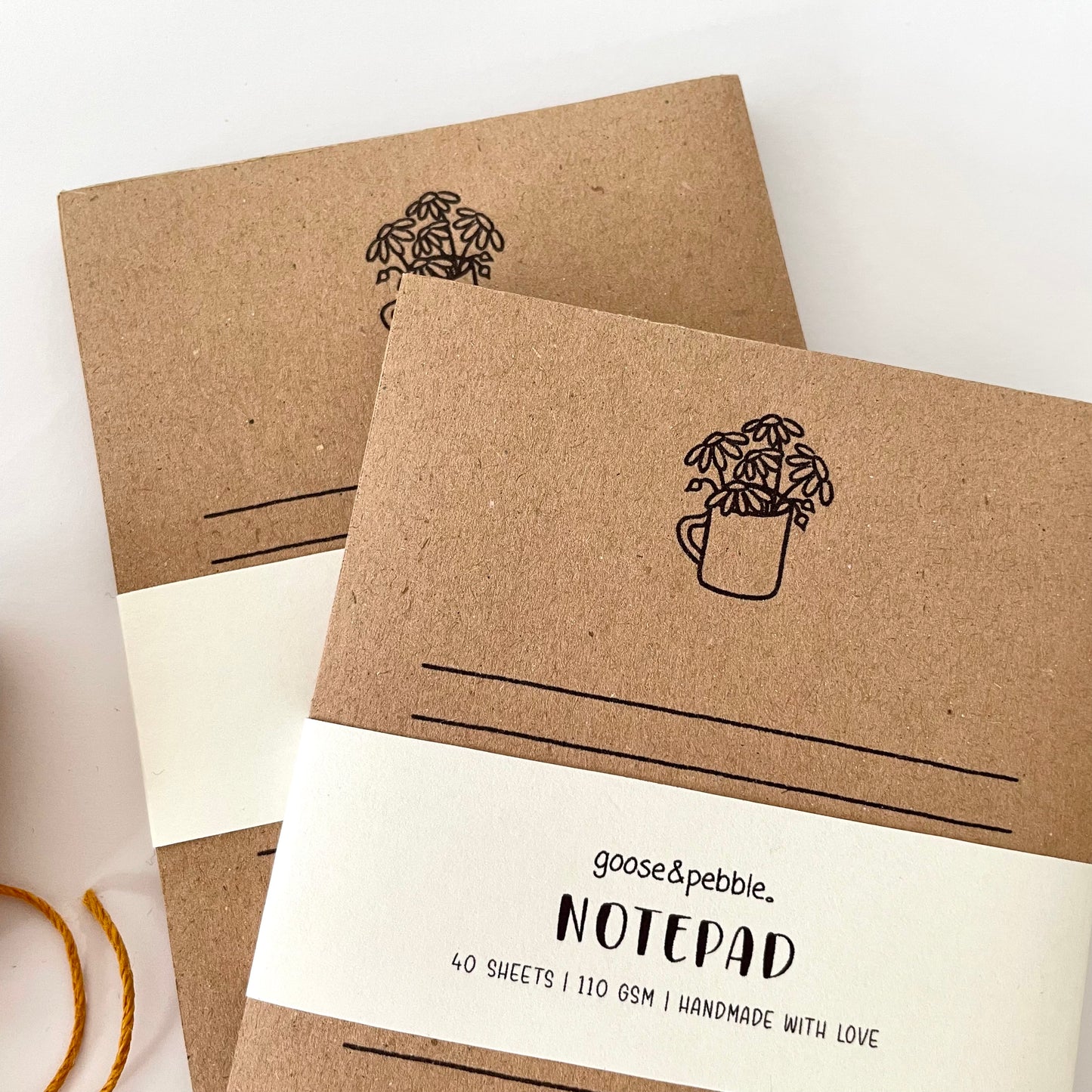 Daisies In A Cup Kraft A6 Notepad