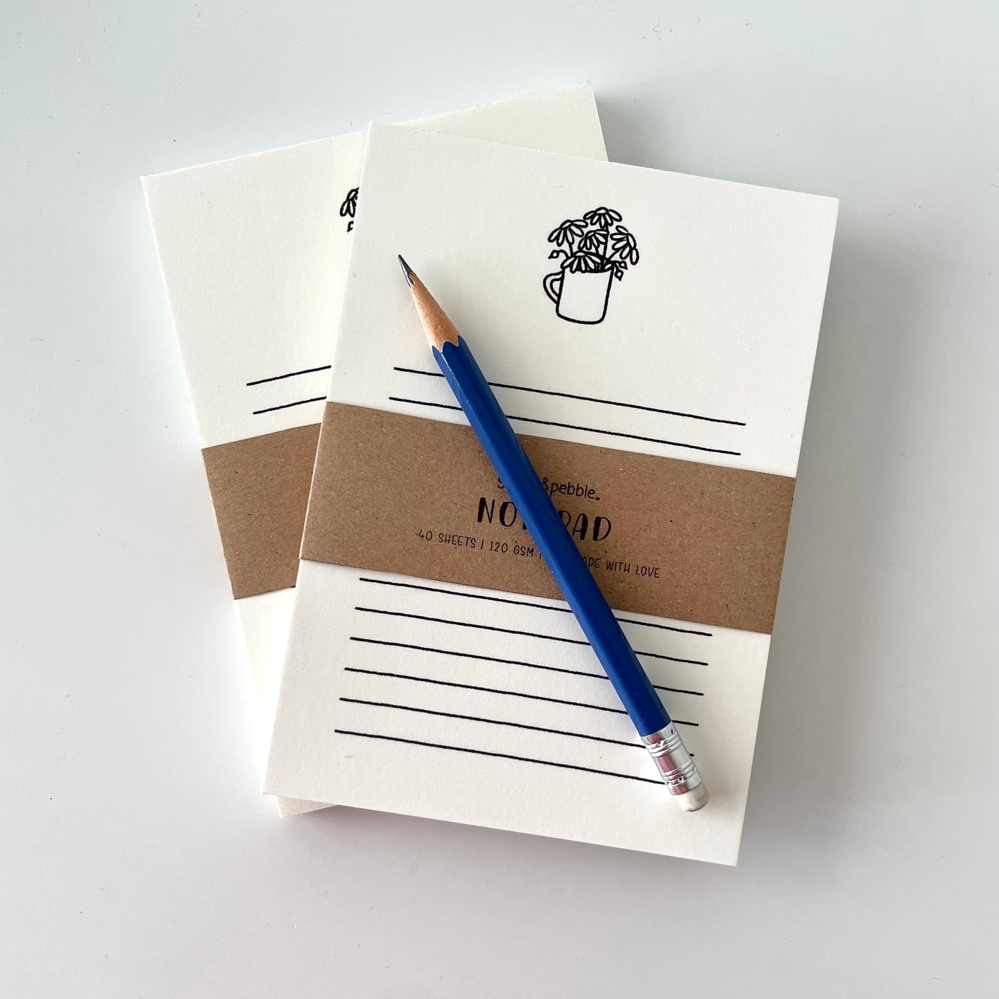 Daisies In A Cup Cream A6 Notepad