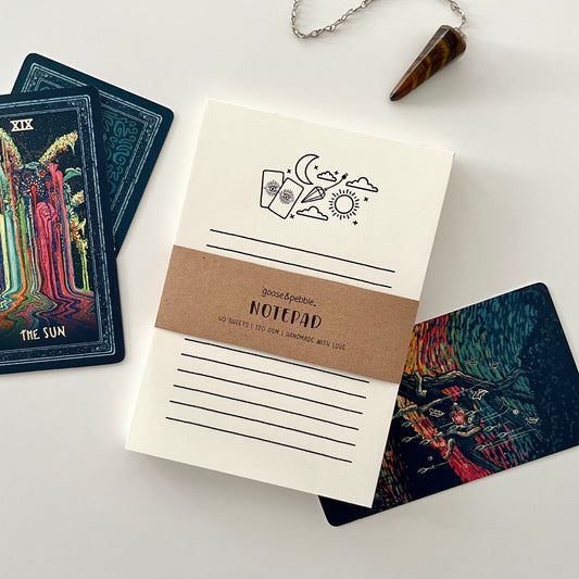 Mystical Oracle Cream A6 Notepad