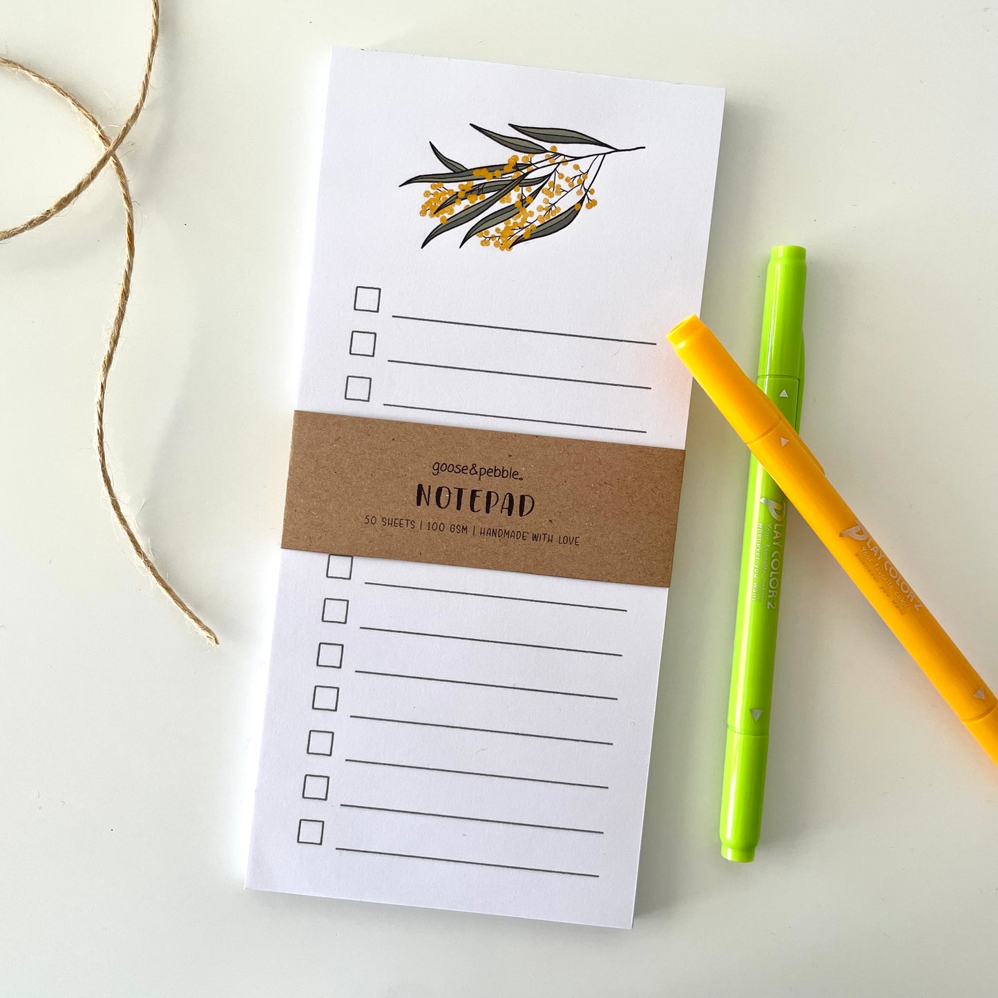Golden Wattle To-Do List Notepad