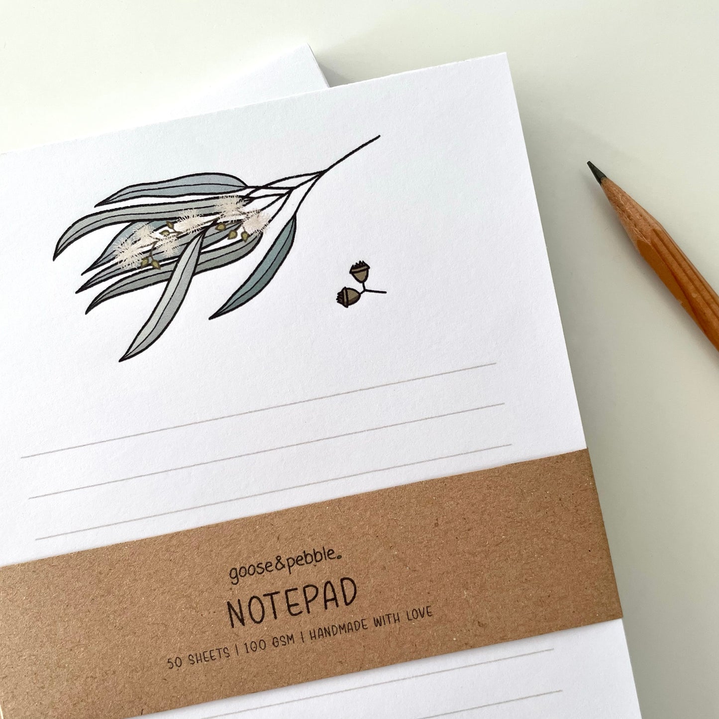 Gum Leaves Lined Notepad