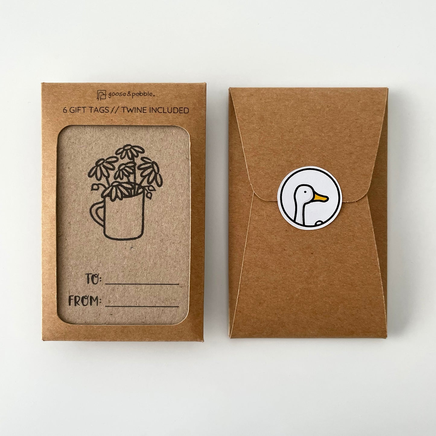 Daisies in a Cup Kraft Gift Tags
