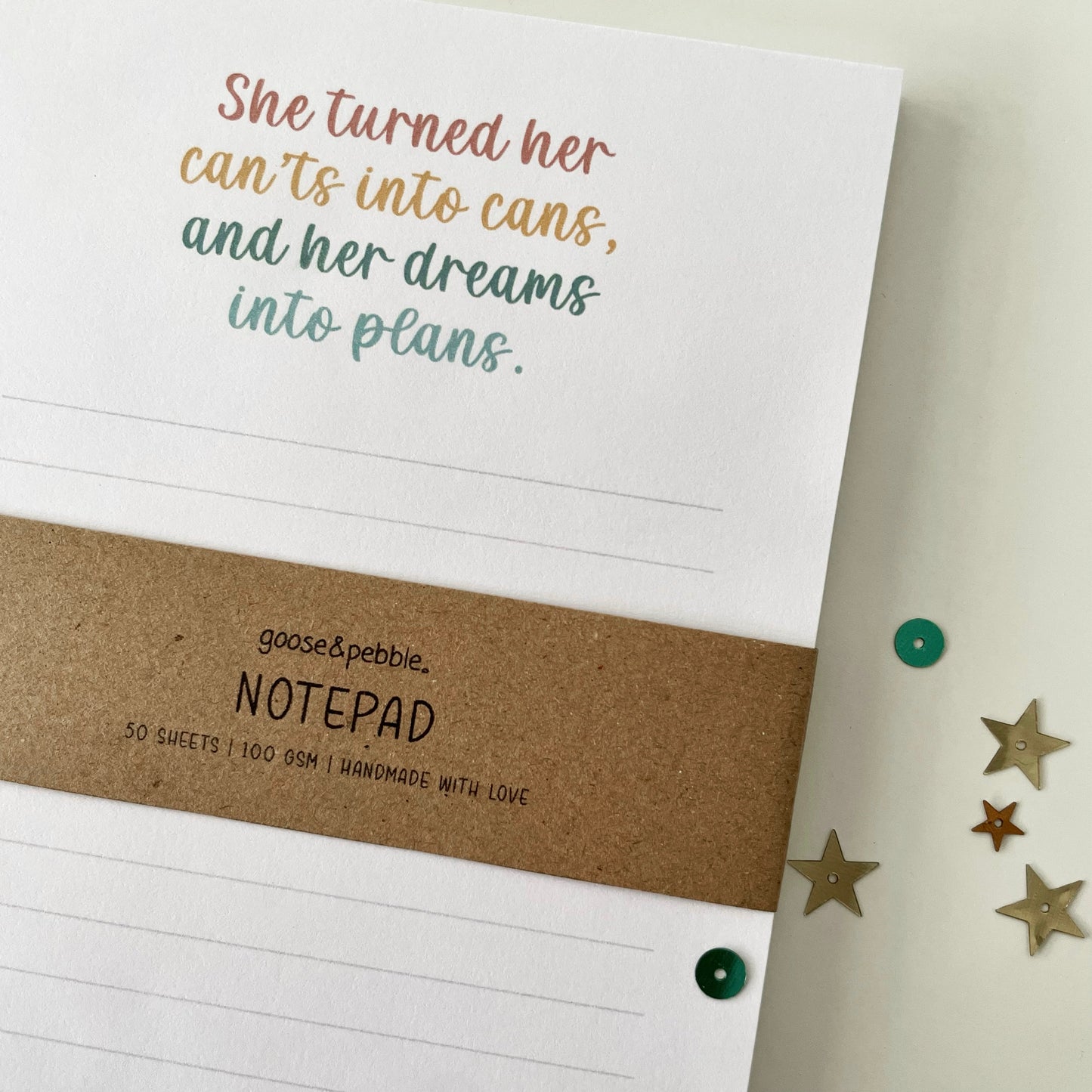 Dreams into Plans Lined Notepad