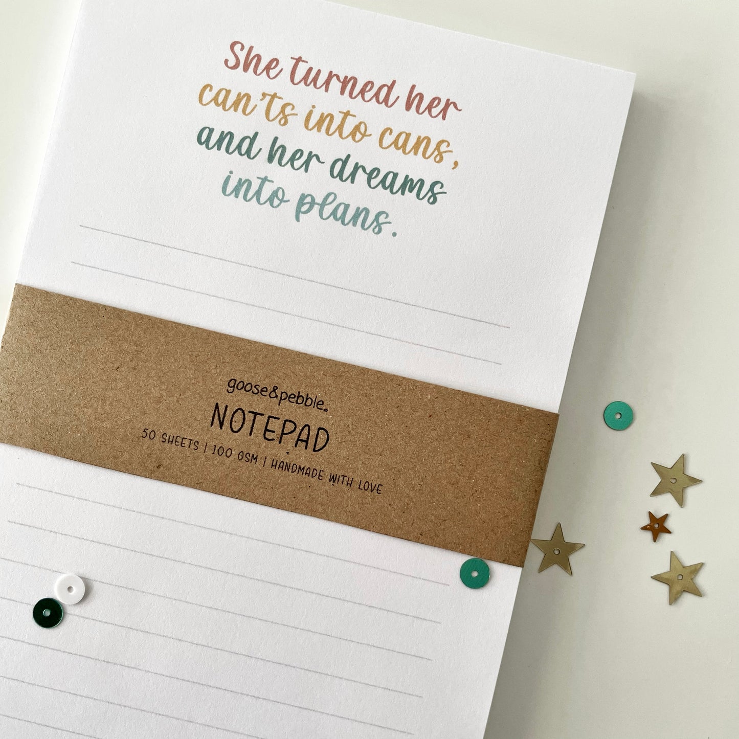 Dreams into Plans Lined Notepad