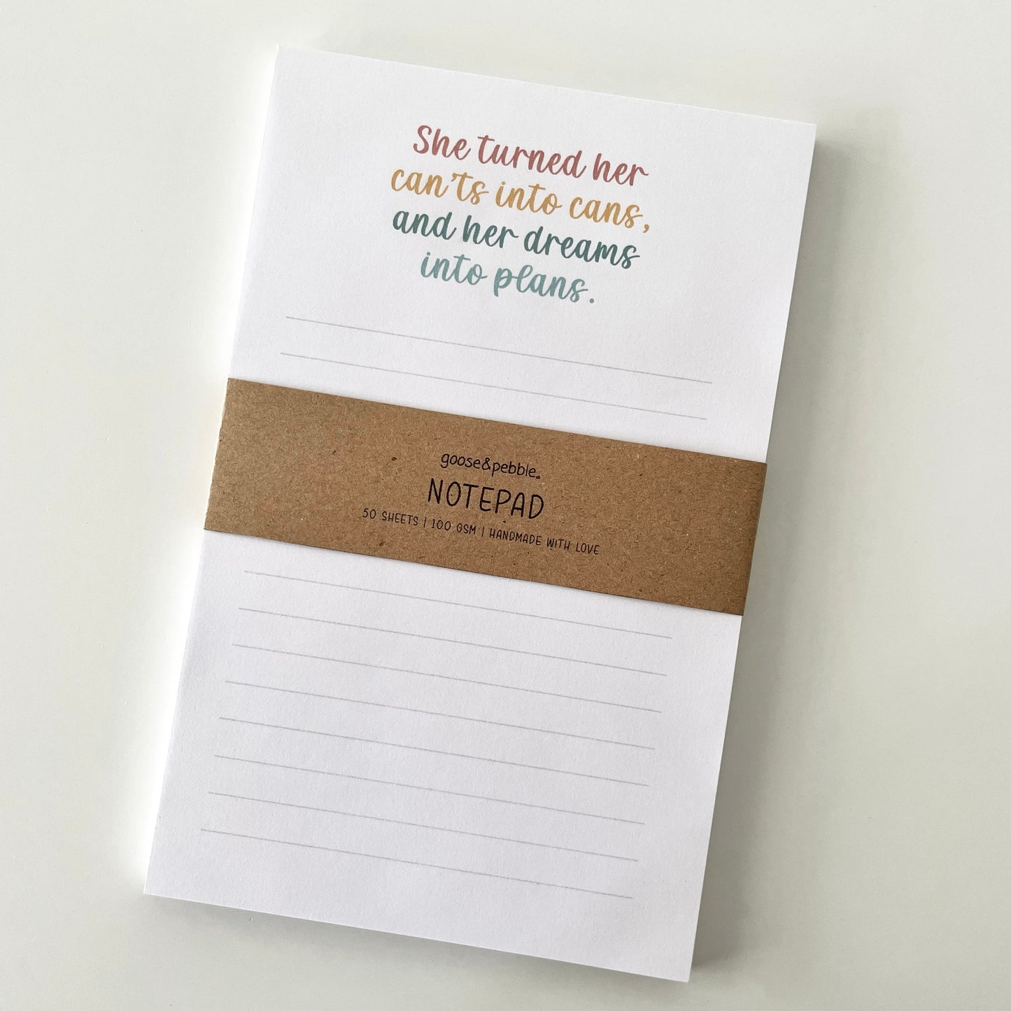 Dreams into Plans Lined Notepad