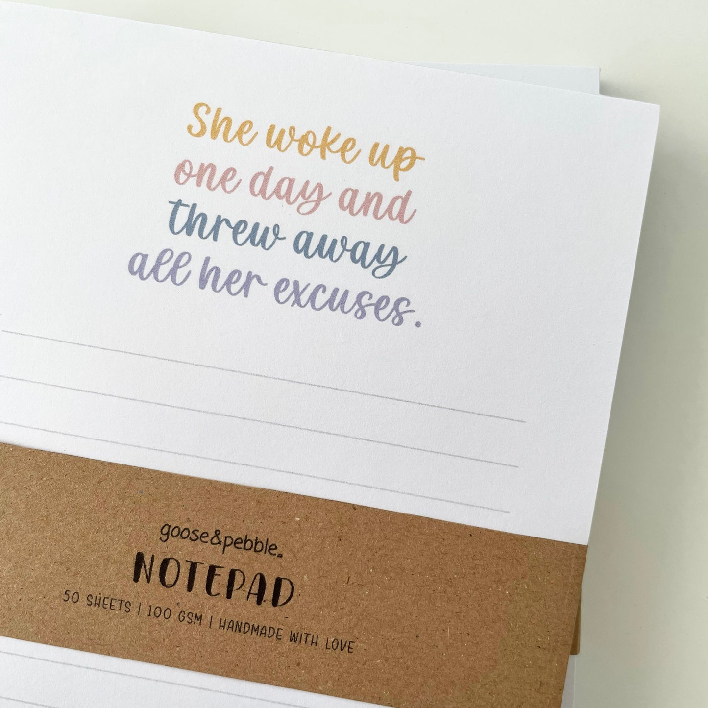 Excuses No More Lined Notepad