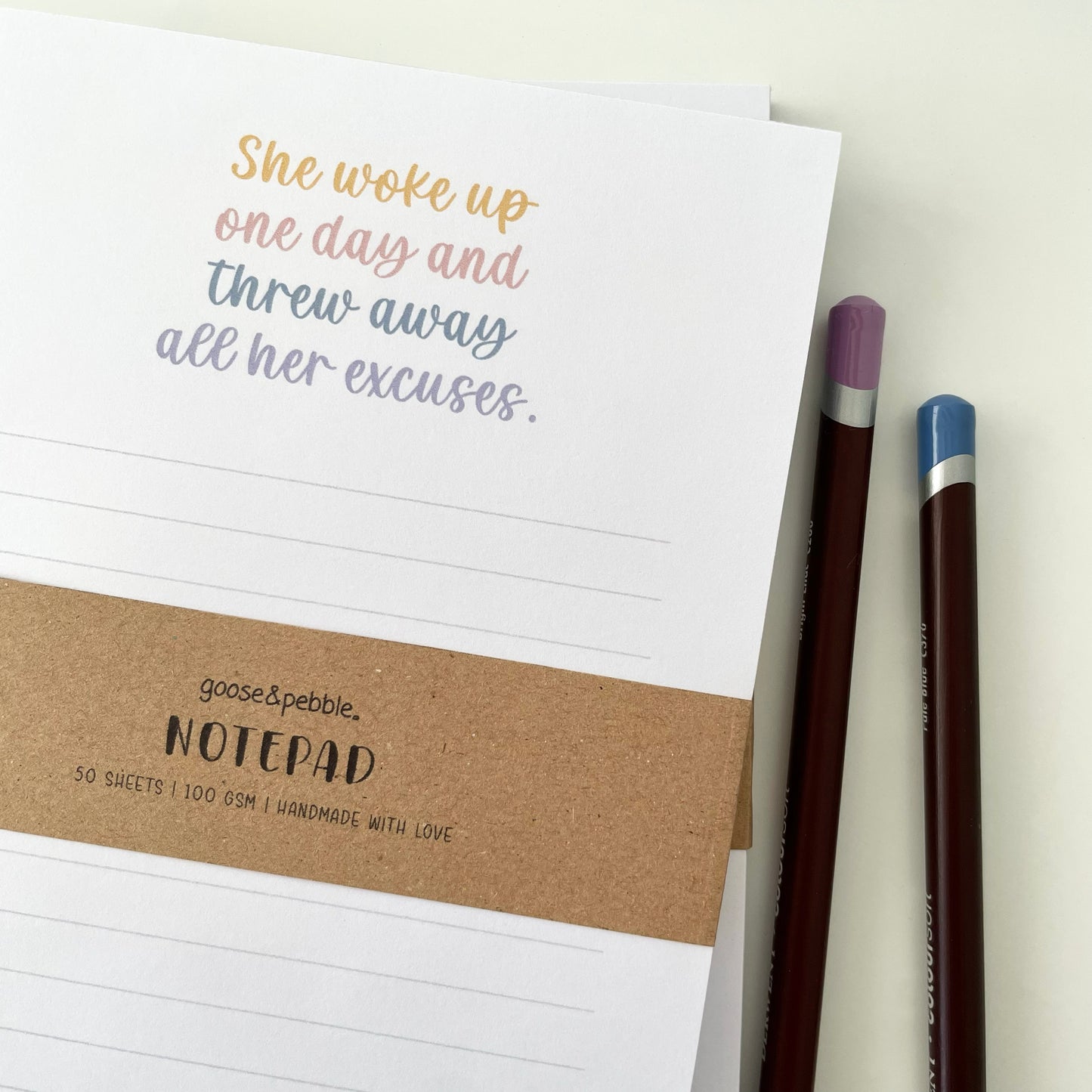 Excuses No More Lined Notepad