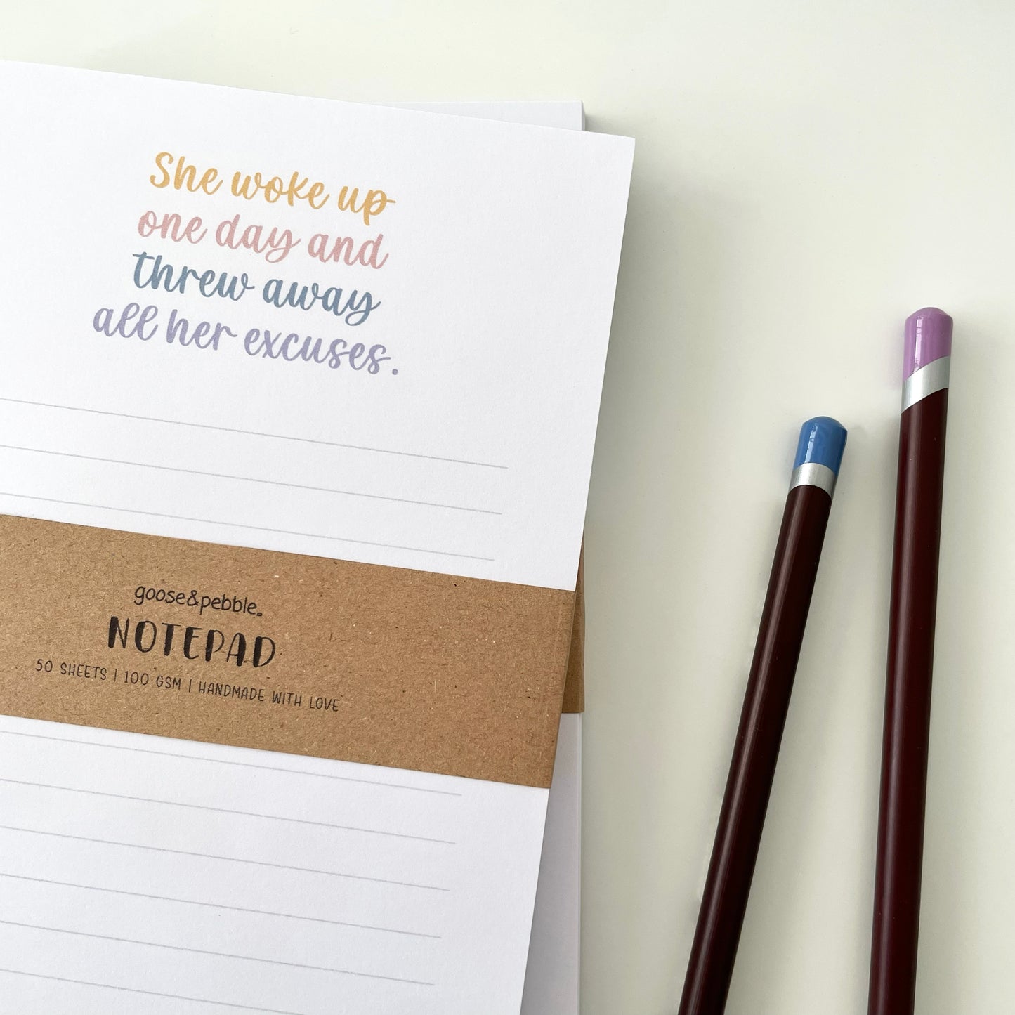 Excuses No More Lined Notepad