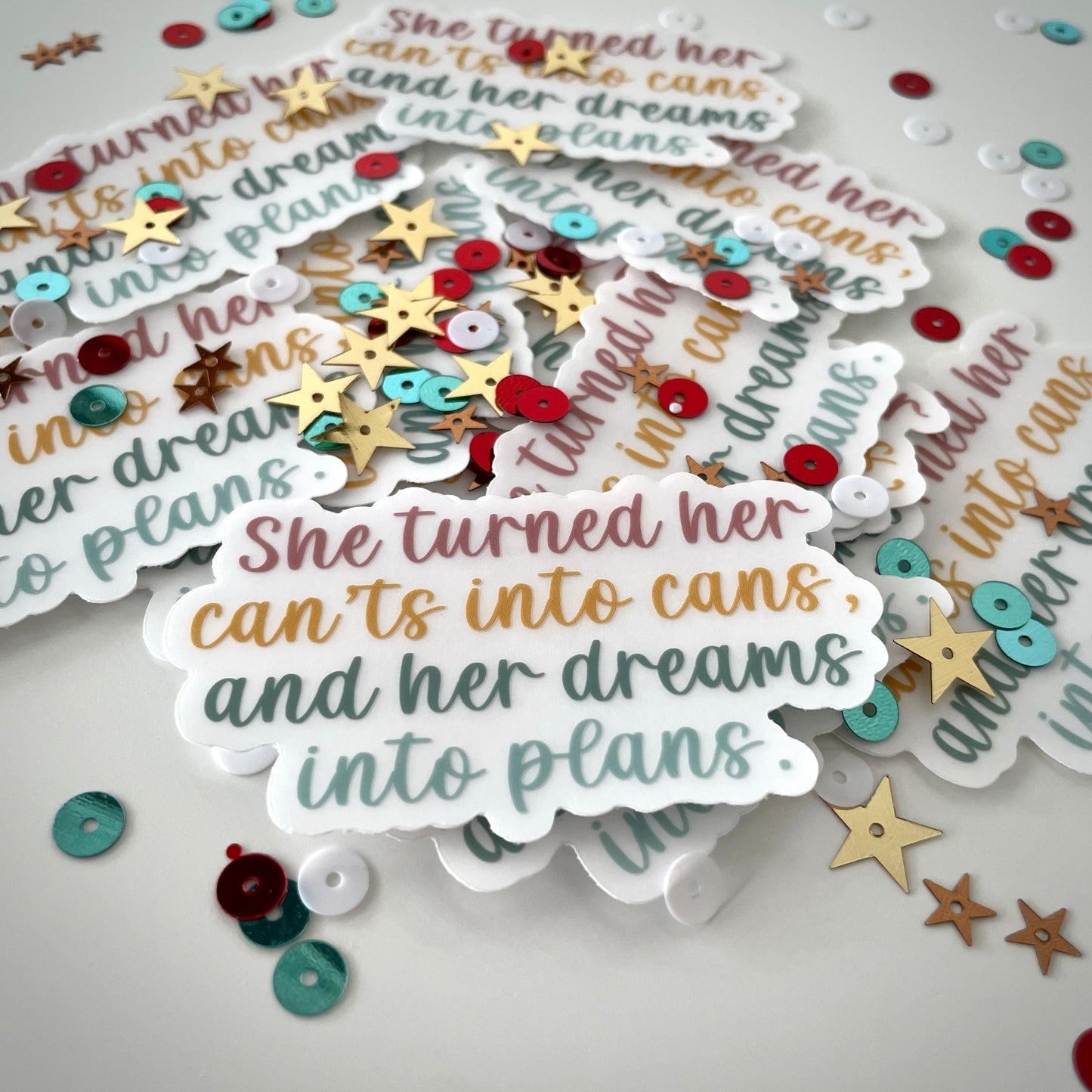 Dreams into Plans Vinyl Sticker