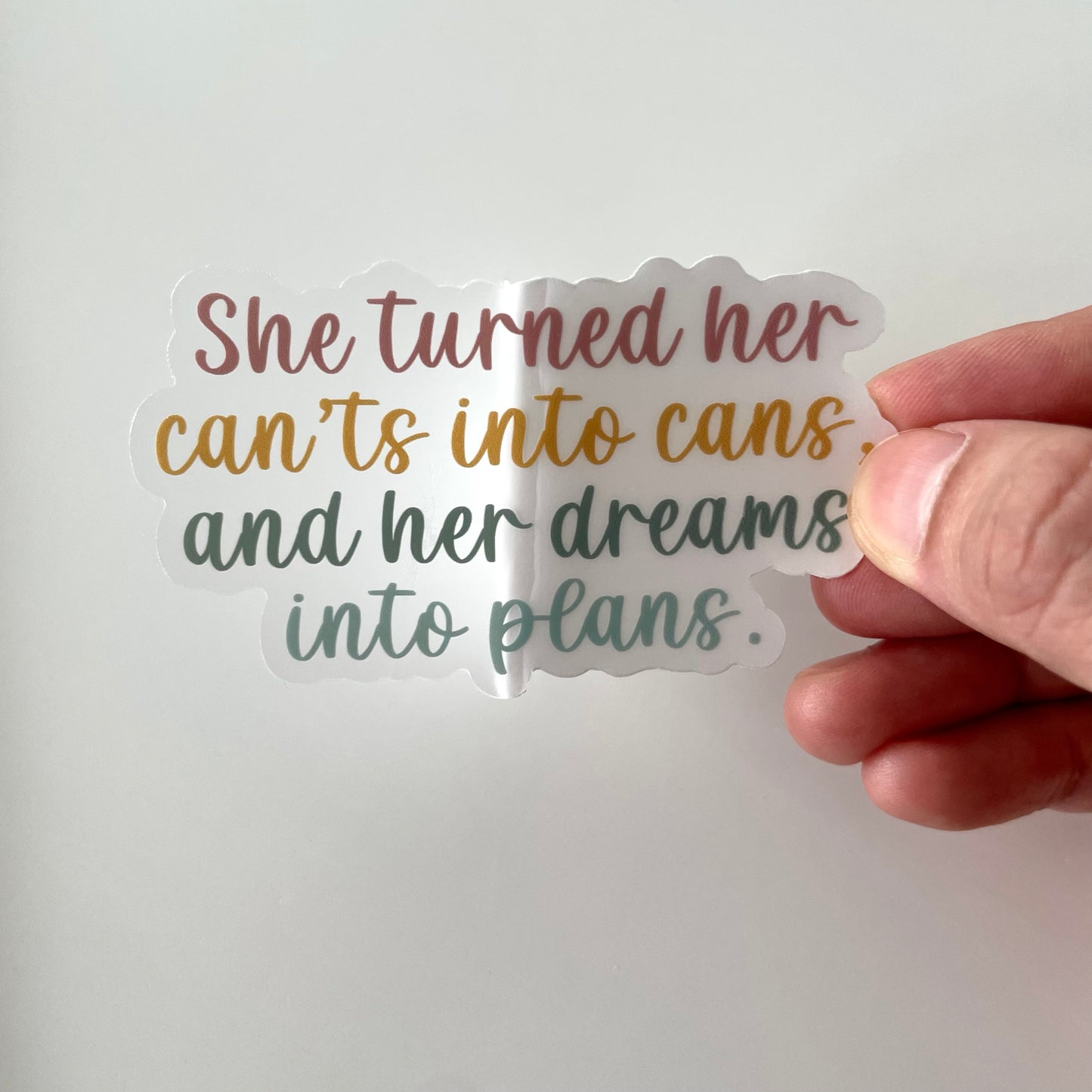 Dreams into Plans Vinyl Sticker