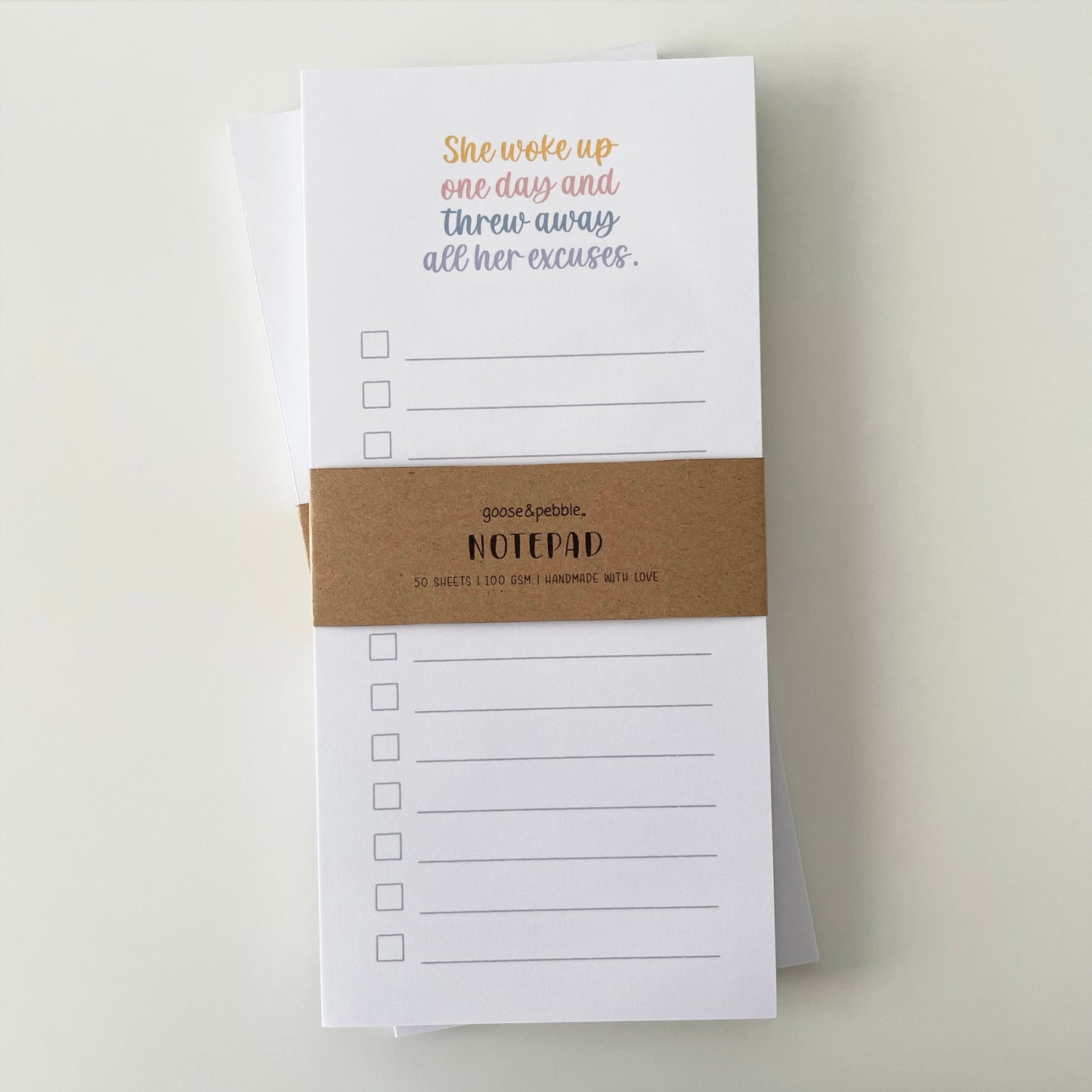 Excuses No More To-Do List Notepad