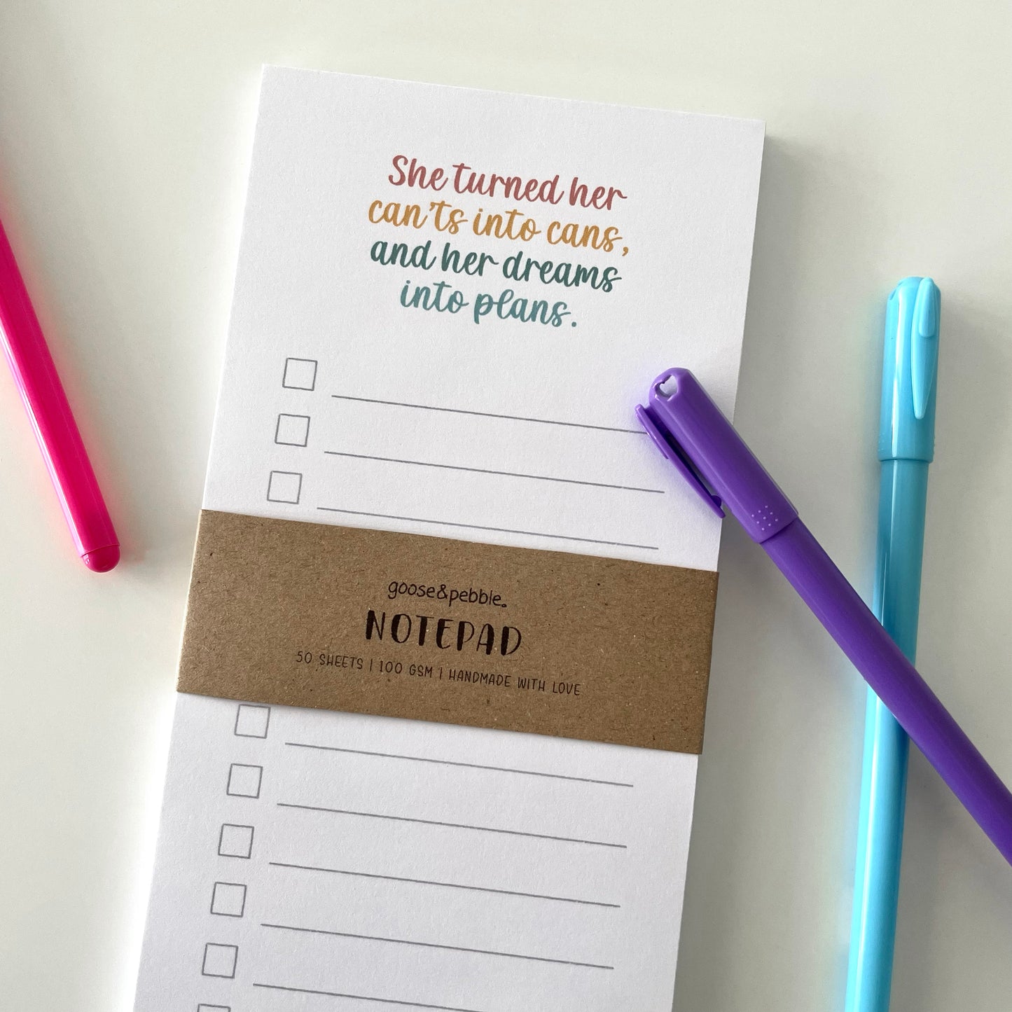 Dreams into Plans To-Do List Notepad