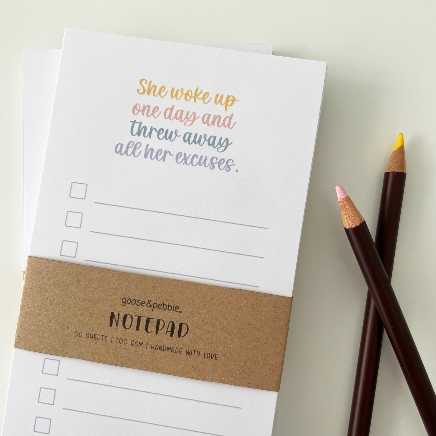 Excuses No More To-Do List Notepad