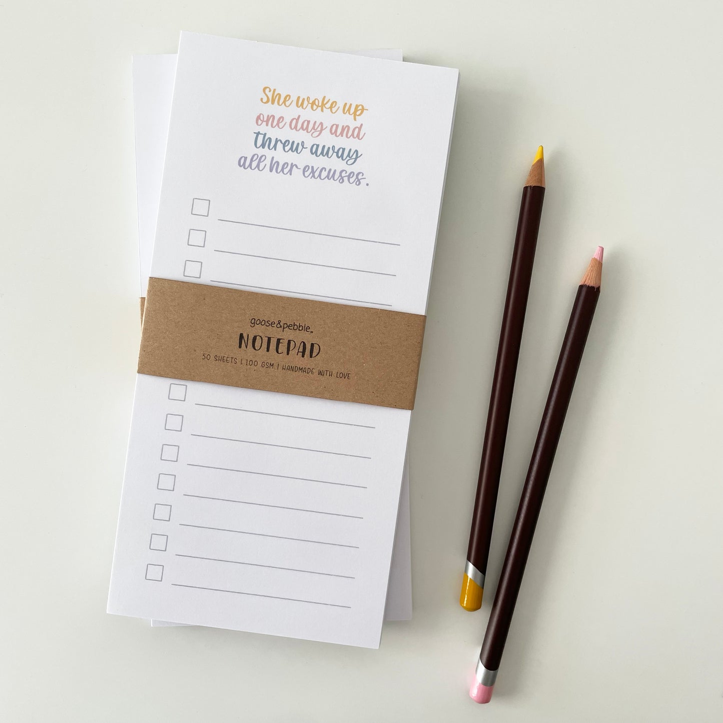 Excuses No More To-Do List Notepad
