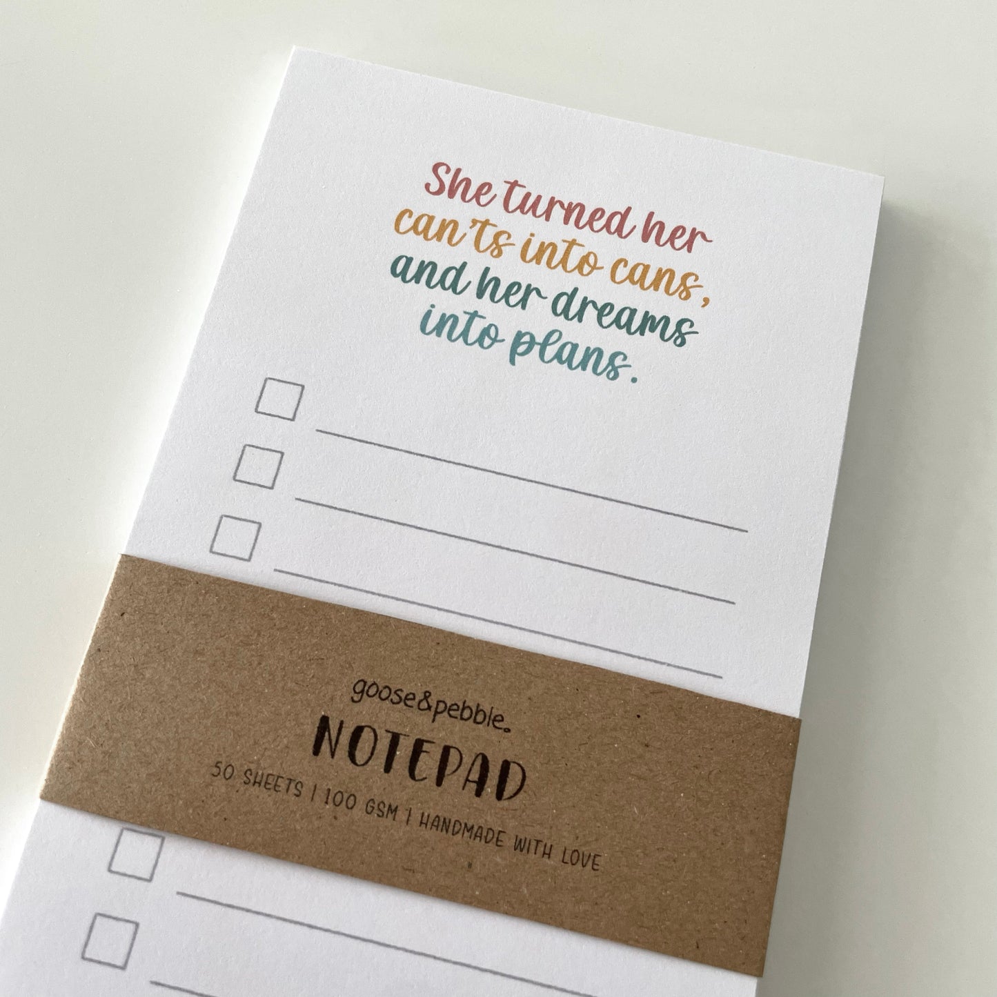 Dreams into Plans To-Do List Notepad