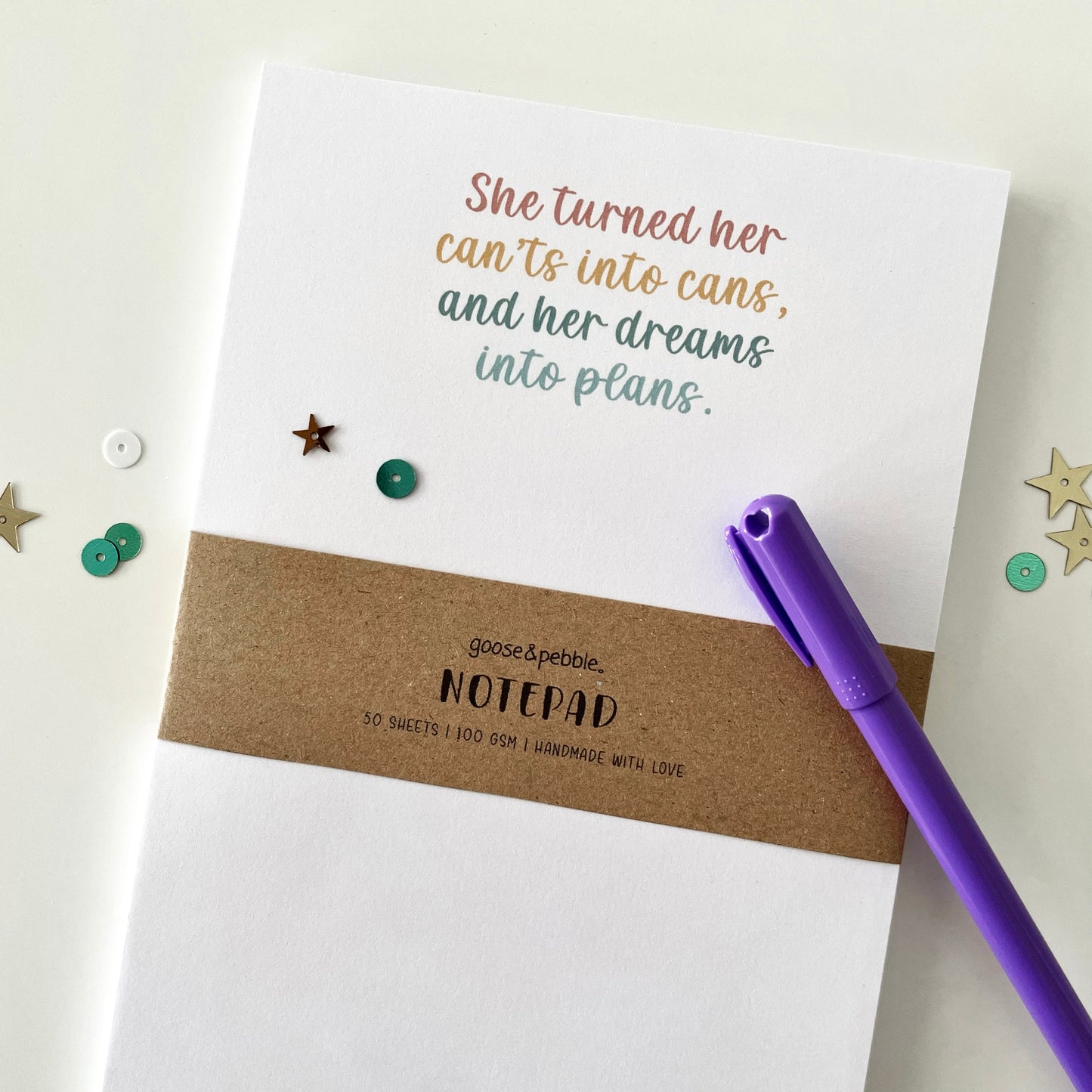 Dreams into Plans Unlined Notepad