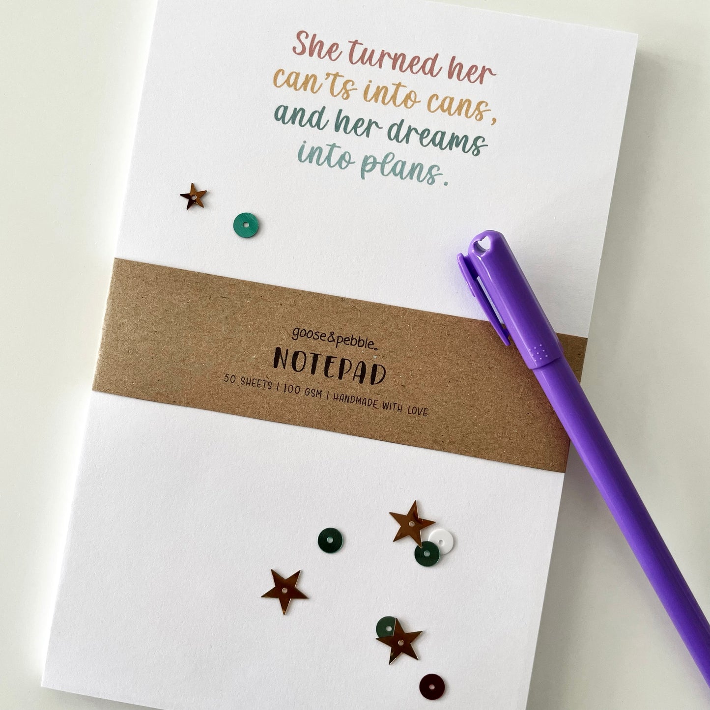 Dreams into Plans Unlined Notepad