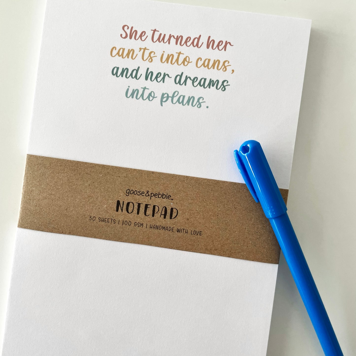 Dreams into Plans Unlined Notepad