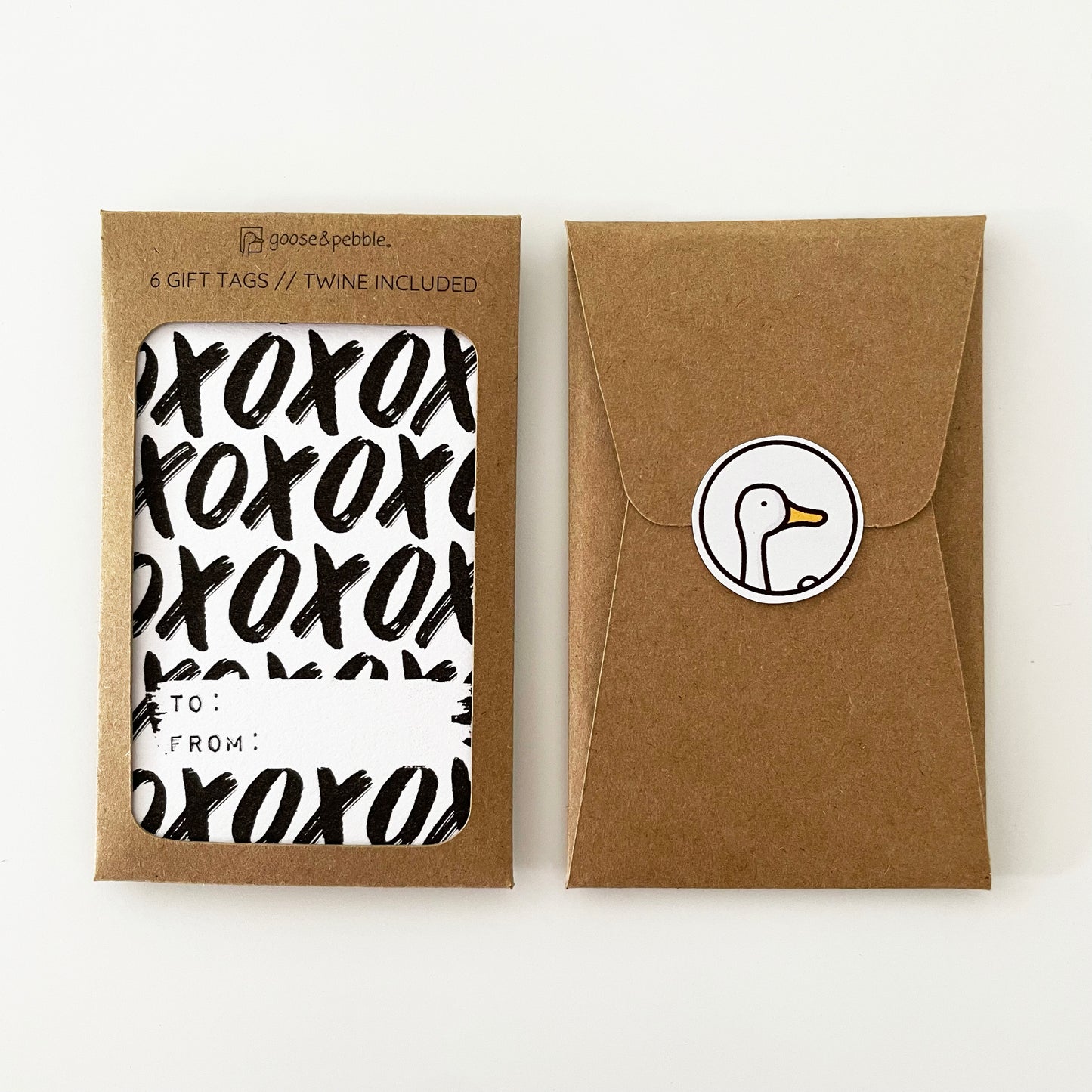 XOXO in Black Gift Tags