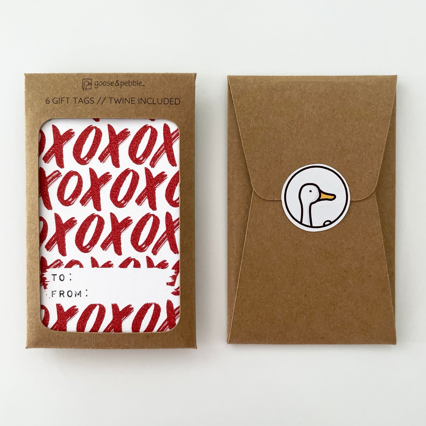 XOXO in Red Gift Tags