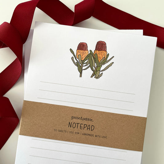 Banksia Lined Notepad