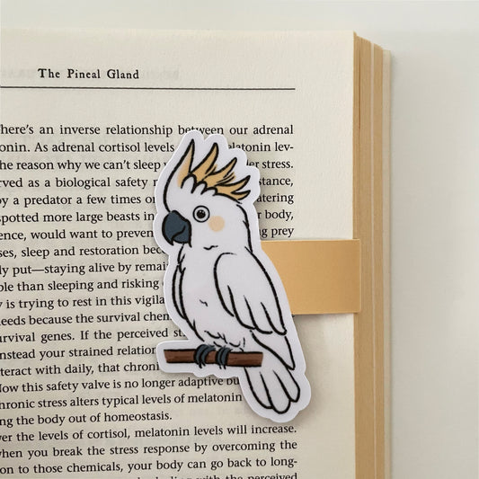 Cockatoo Magnetic Bookmark