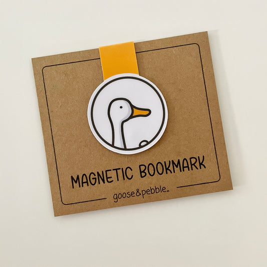 Goose & Pebble Magnetic Bookmark