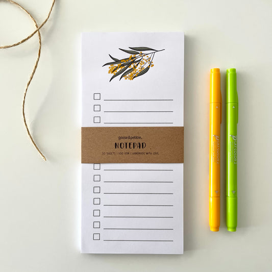 Golden Wattle To-Do List Notepad