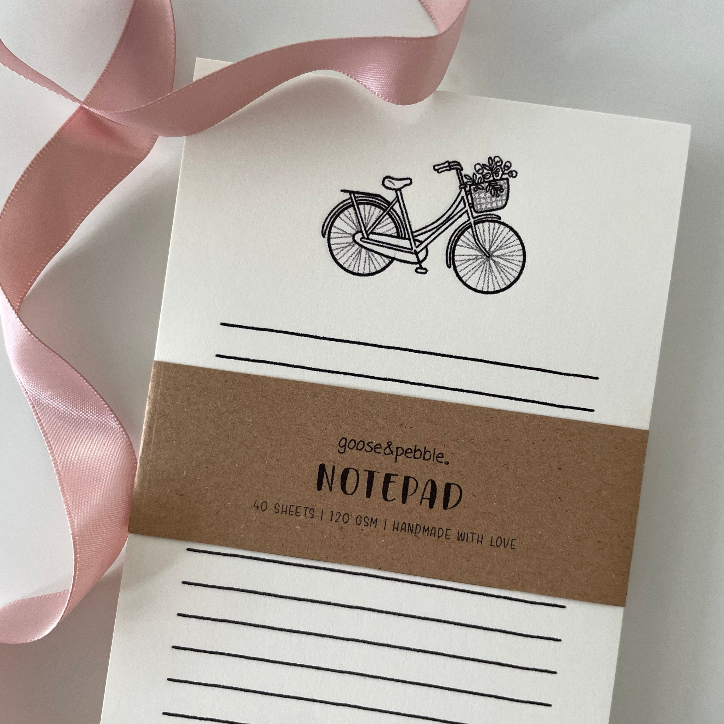 Bike Notepad Vintage Bicycle A6 Notepad – Goose & Pebble